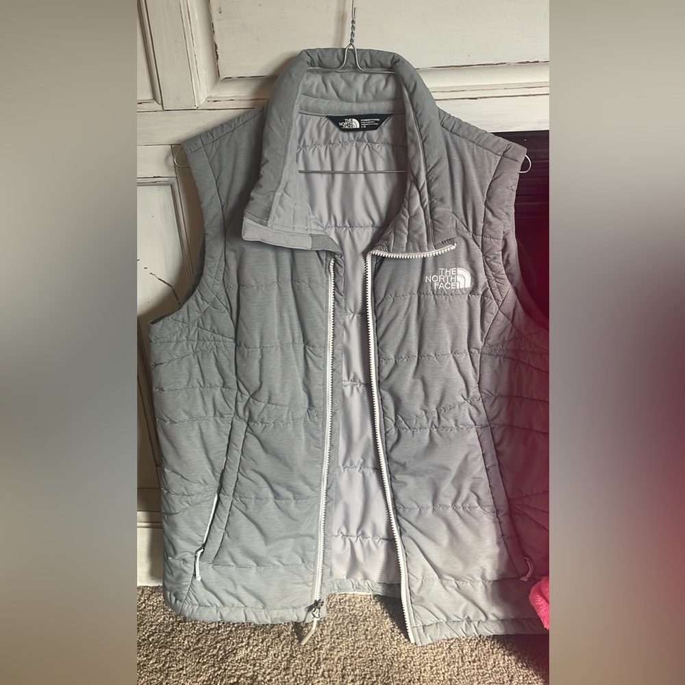 North face vest- gray, large